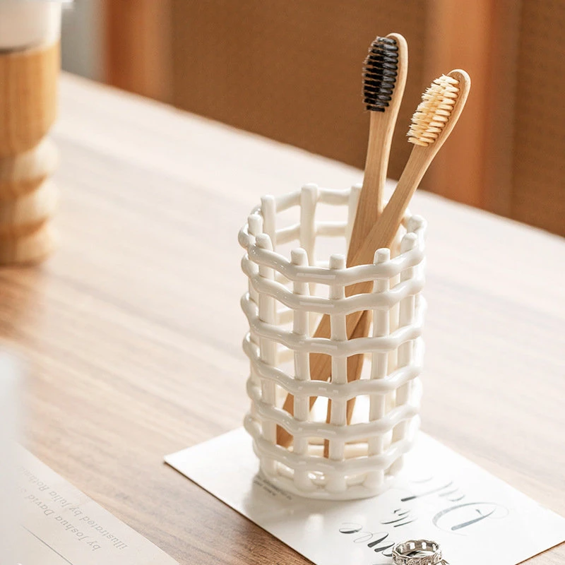 Ceramic Toothbrush Holder Creative Simple Toothpaste Holder Home Bathroom Toothbrush Storage Cup Toothbrush Storage Container