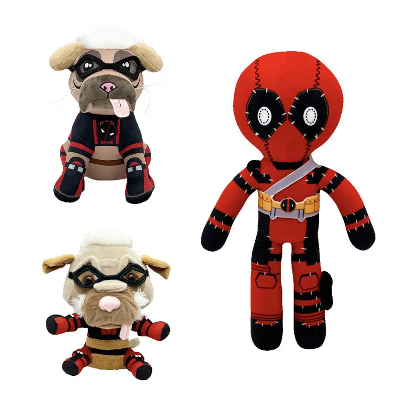 Dogpool Plush Deadpool Deadpool&Wolverine Plushie Toys Wolverine Logan Pillow Bolster Room Decoration Christmas Kids Gifts