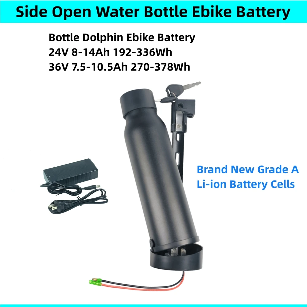 

36v Li-ion Water Bottle Ebike Battery 36v 7.8Ah 8.7Ah 9.6Ah 10Ah 10.5Ah City Bike Commuter E-bike Dolphin Battery with Charger