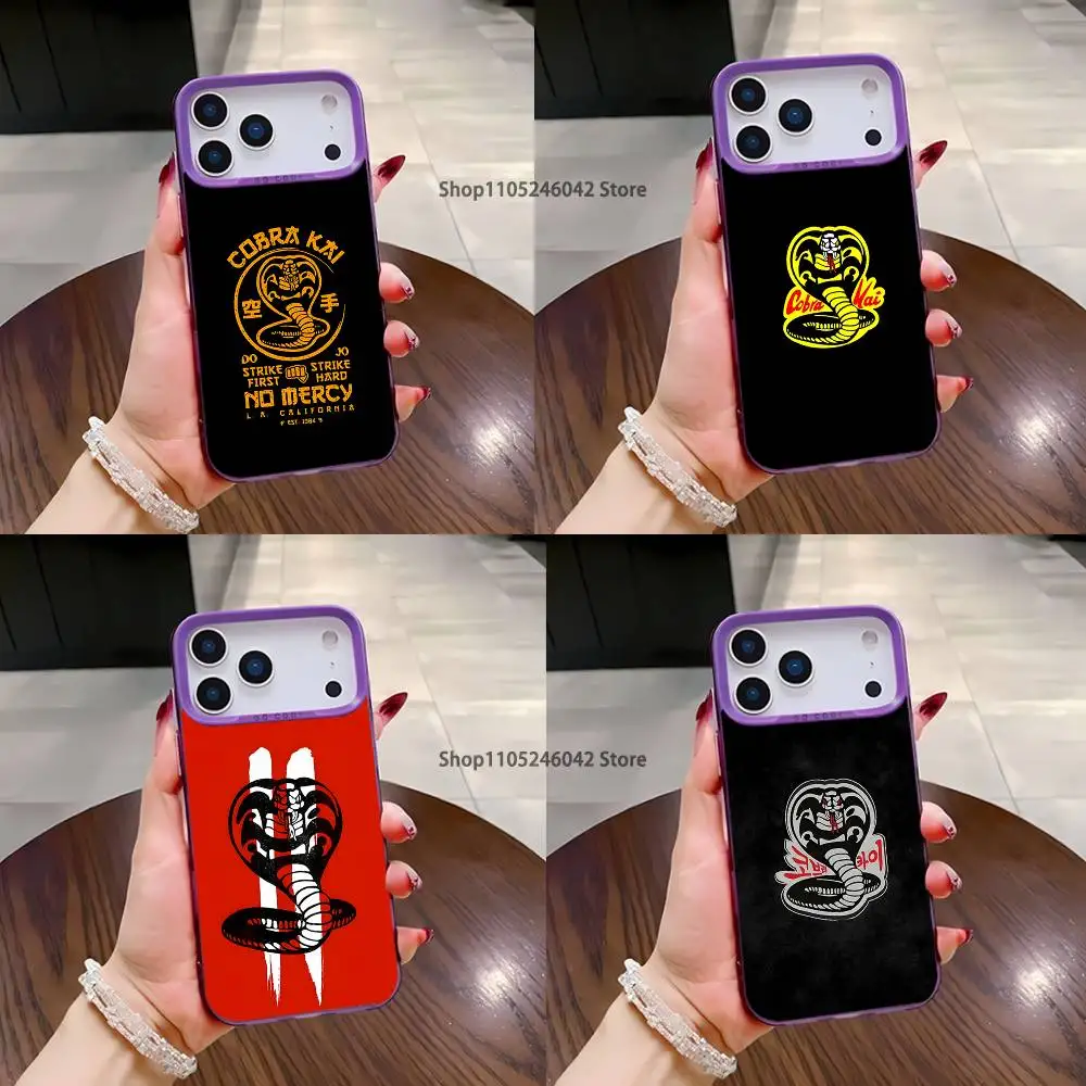 

C-Cobra Kai Snake Purple Matte Shockproof CoverPhone Case For iPhone 17,16,15,14,13,12,11,Pro,XS,Max,Plus,Mini,SE4,E