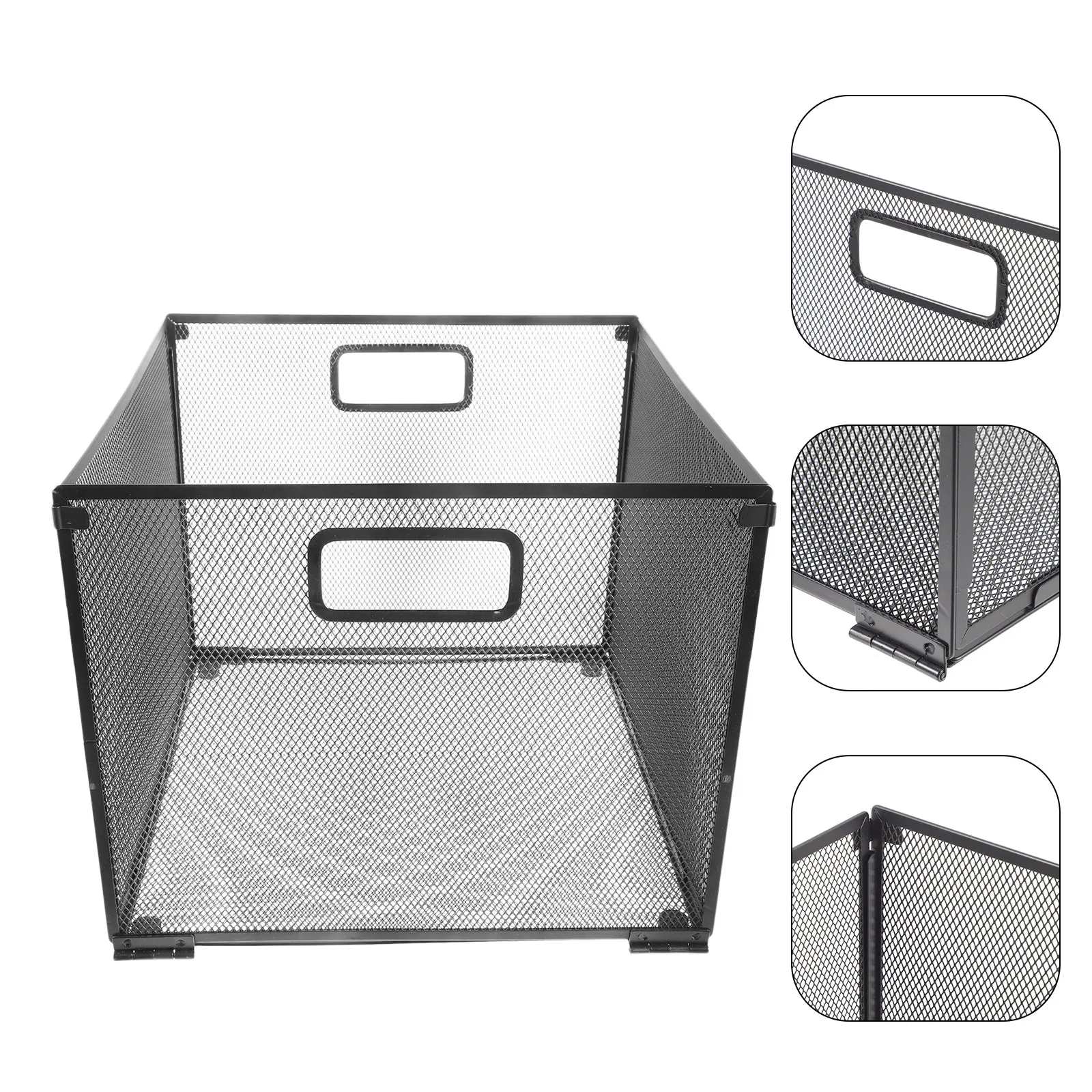 

Sturdy Iron Mesh File Holder Desktop Organizer Book Shelf Magazine Rack Document Storage Box for Office Study Desk Organization
