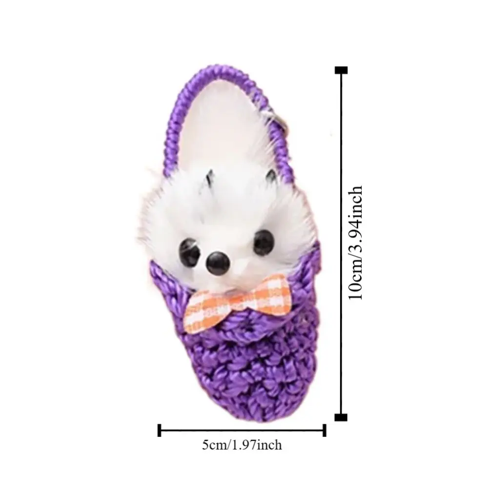 Soft Cartoon Animal Keychain Stuffed Fluffy Simulated Animal Doll Cartoon Plush Simulated Animal Bag Pendant Female Lady Girl