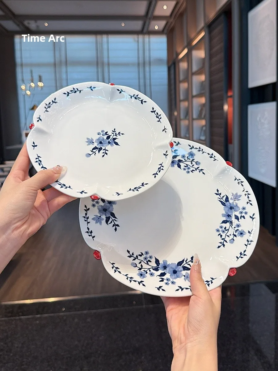 

Mid-century Cerc Plate Vintage Breakfast Steak Dinnerware Owner's Personal Use Chinese Sle Floral Pattern
