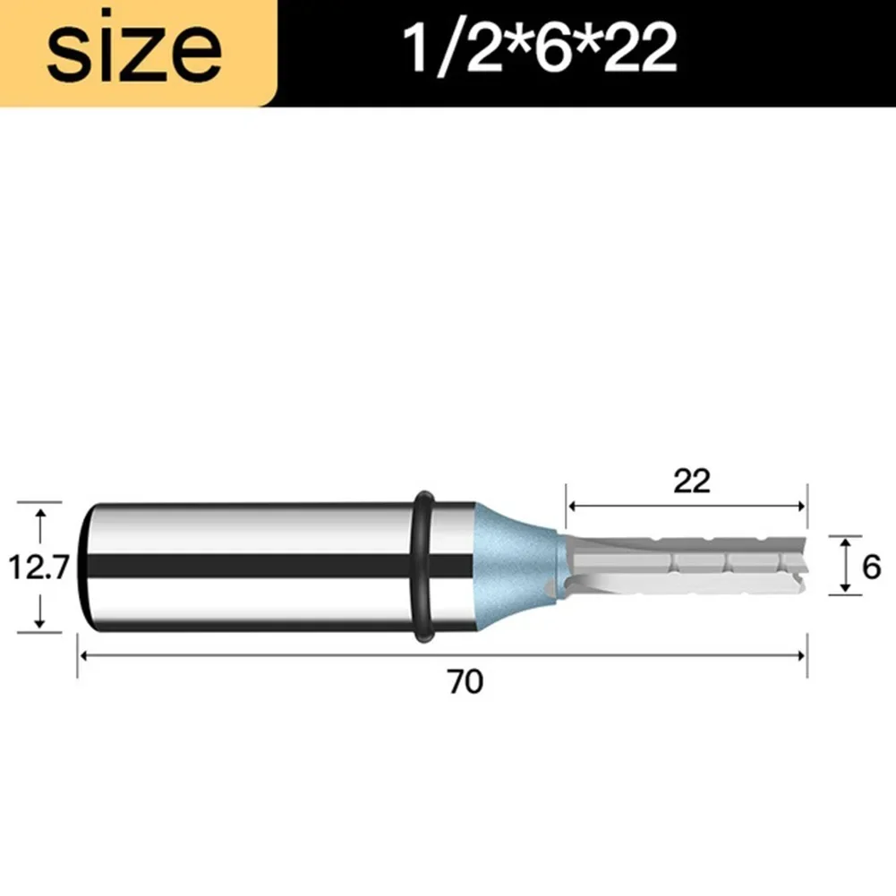 Useful 3 Flutes Trimming Slot Bits Reduce Friction And Heat Router Bit TCT Cutters Three-edged 1/2 * 6 * 20 1/2 * 6 * 22