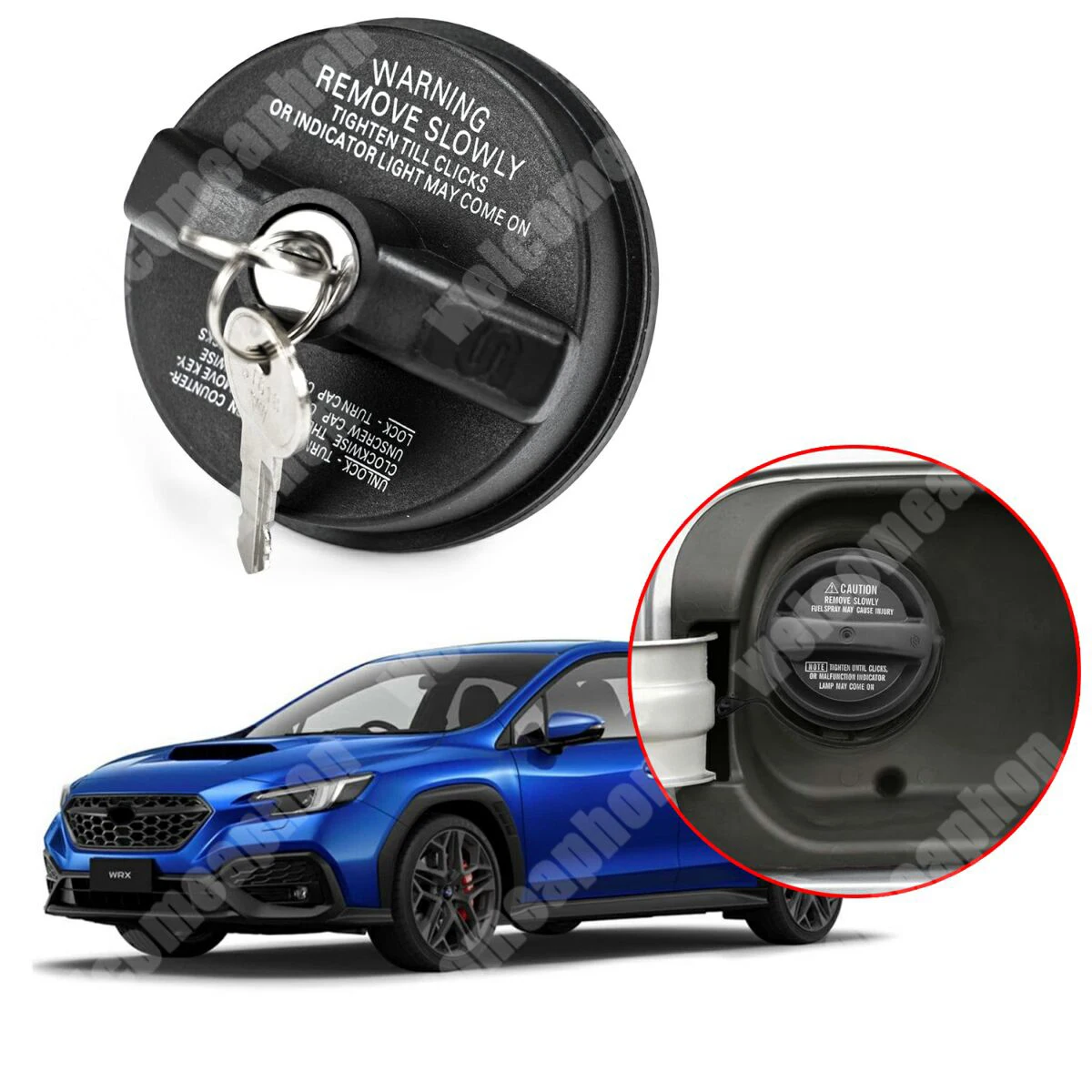 

For Subaru WRX 2013-2019 ABS Plastic Leak-Proof Seal Fuel Door Cover Fuel Gas Tank Filler Cap Cover