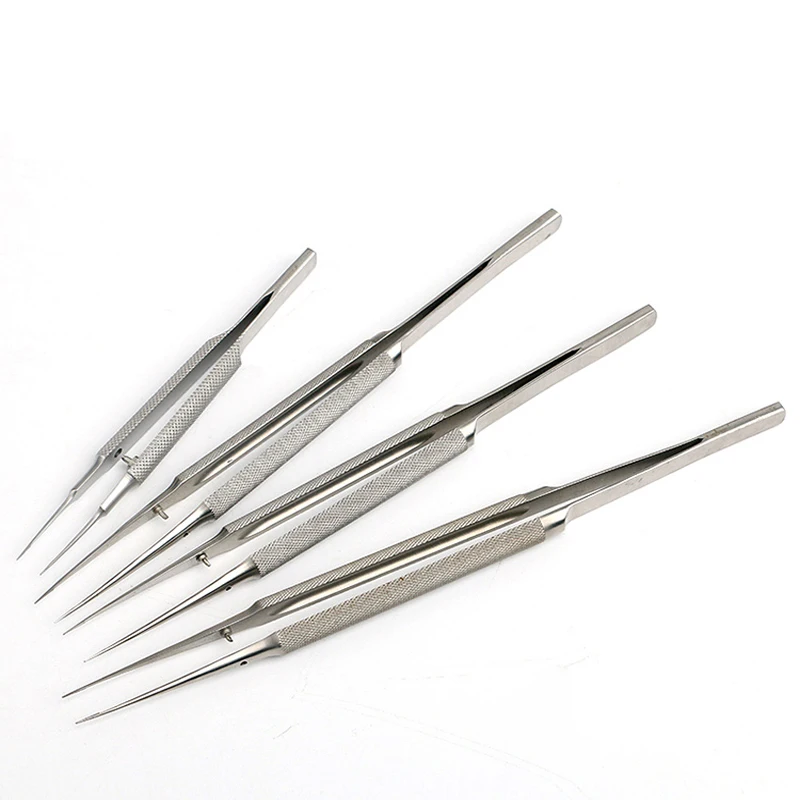 1pcs 11CM Ophthalmic Microsurgical Forceps Tweezers Stainless Steel Surgical Tool Titanium