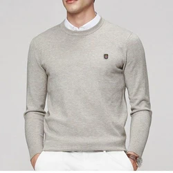 2023 Cashmere Sweater O-neck Pullovers Men's Loose Oversized Knitted Bottom Shirt Autumn Winter Fashion Korean Warm Men Top