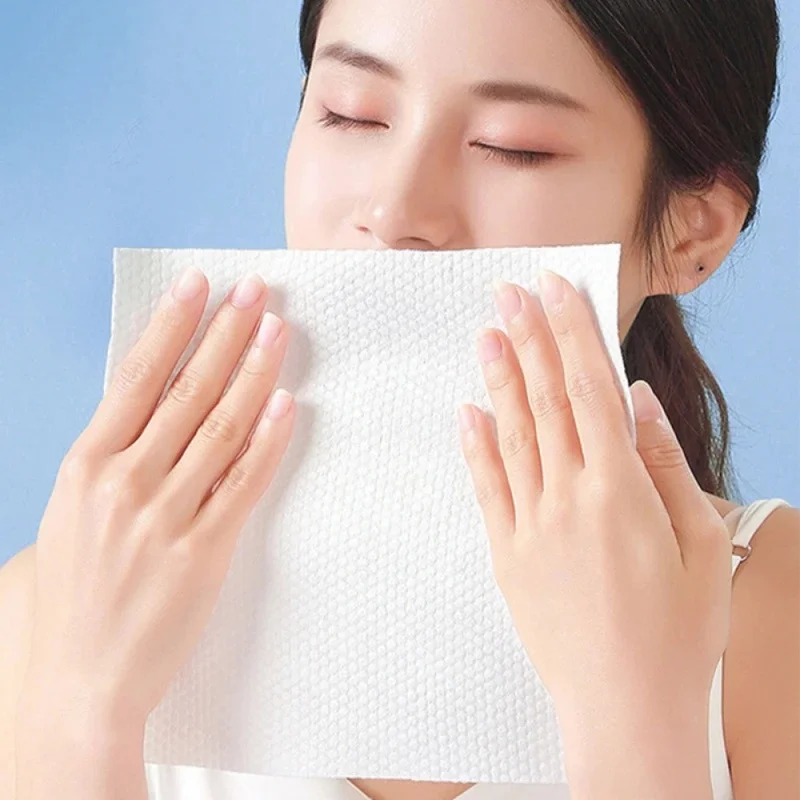 5Pack Disposable Face Towels Thick Face Towel Make Up Tissue Soft Facial Cleansing Cleanser Towelettes Skin Care Washing