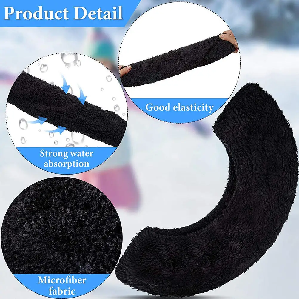 

2Pairs Premium Ice Skate Blades Covers Elastic Super Absorbent Fast Drying Protector for Figure Hockey Skates Anti Rust Chipping