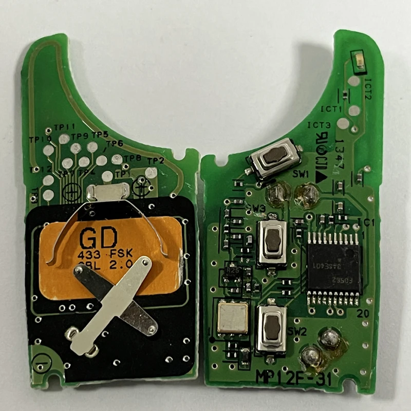 CN 020095   Oryginalny PCB 3-przyciskowy pilot zdalnego sterowania 433MHZ 4D60 Chip RKE-4F04(GD) 95430 A5100 433-EU-TP do Hyundai i30 2012+