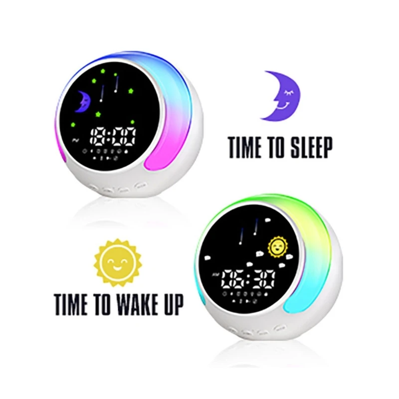 K5 Bluetooth-compatible Speaker with Colorful LED Indoor Wireless Loudspeaker Independent Alarm Clock Function