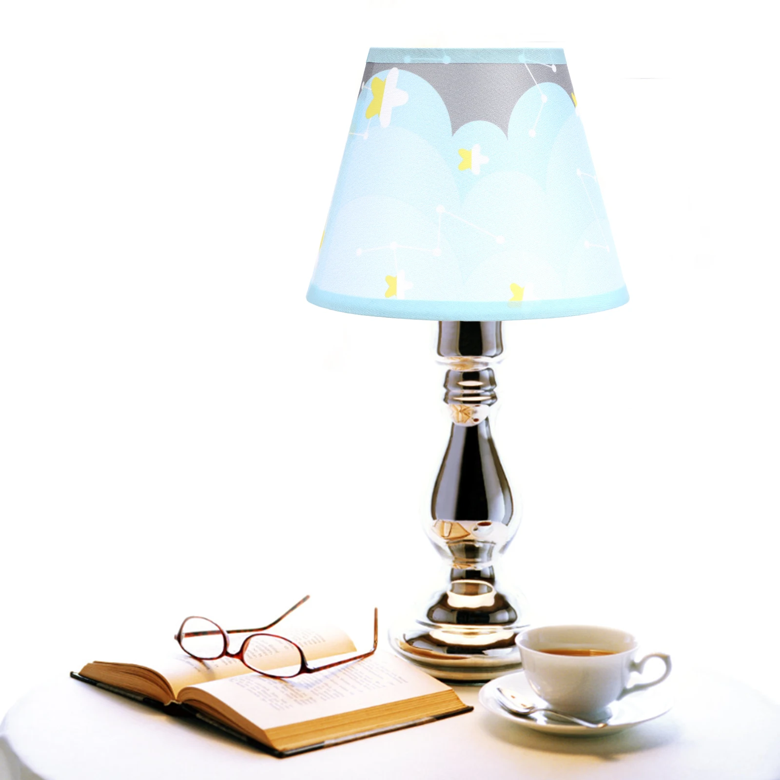 

Fabric Lampshade Bell Drum Shade Scallops Replacement Clip on Vintage Floor Light Covers Easy Match Durability