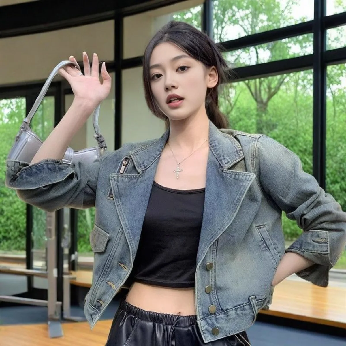 

American Retro Denim Jacket Women 2025 Spring Autumn New Casual Wear Loose Versatile Short Jacket Top