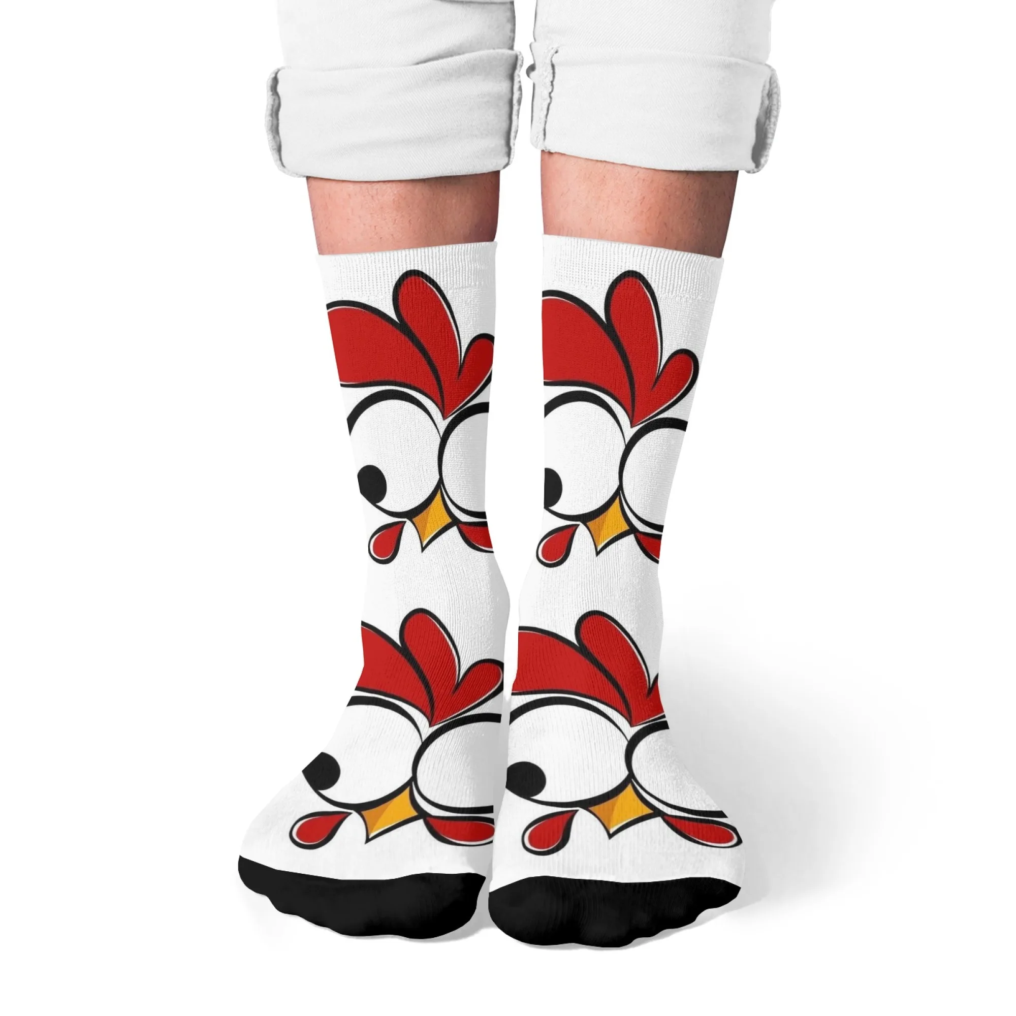 

Funny chick fashion new trend abstract pattern men's breathable socks suitable for street hip-hop Harajuku party carnival gift