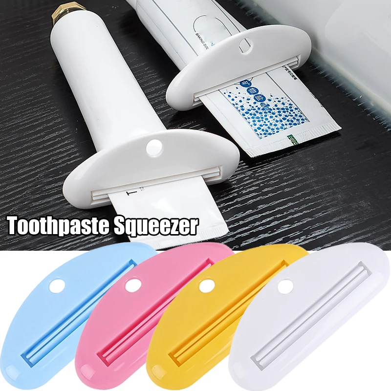 Exprimidor de tubo de pasta de dientes de plástico, Clips dispensadores de pasta de dientes ahorradores, soporte exprimidor de crema de limpieza para el baño, accesorios para el hogar