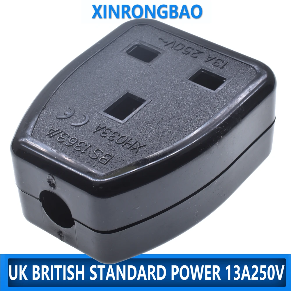 Singapore 13A 250V UK British Standard Female Socket Malaysia Power Adaptor Detachable Power Cord Cable Hong Kong Connector 033A