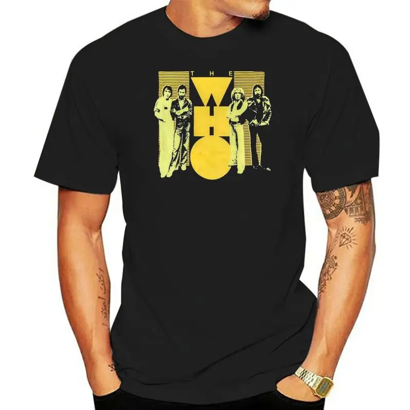 The Who T-Shirt - Yellow Band Logo 70's Retro Style 100% Official Cotton Tee Shirt 2xl 3xl 4xl 85xl