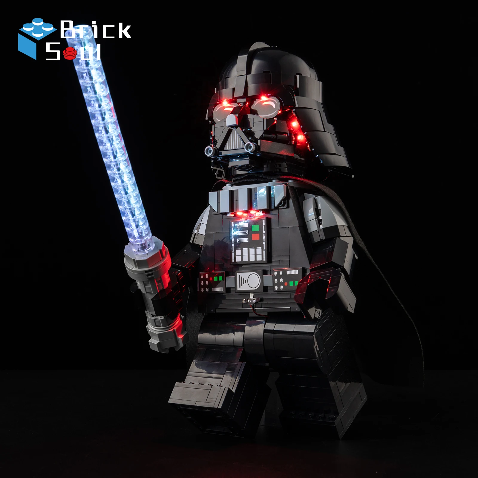BrickSoul Led Light Kit Suitable for Lego Up-Scaled Darth Vader™ Minifigure 75461 Model Not Included Building Blocks