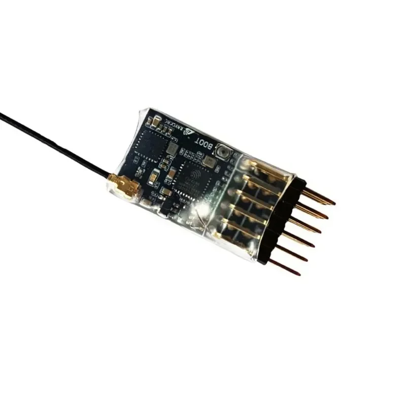 ELRS 2.4G 5CH PWM Receiver RX 2.0dBi Copper Pipe Antenna for RC FPV Drone ELRS 3.0 CRSF Protocol