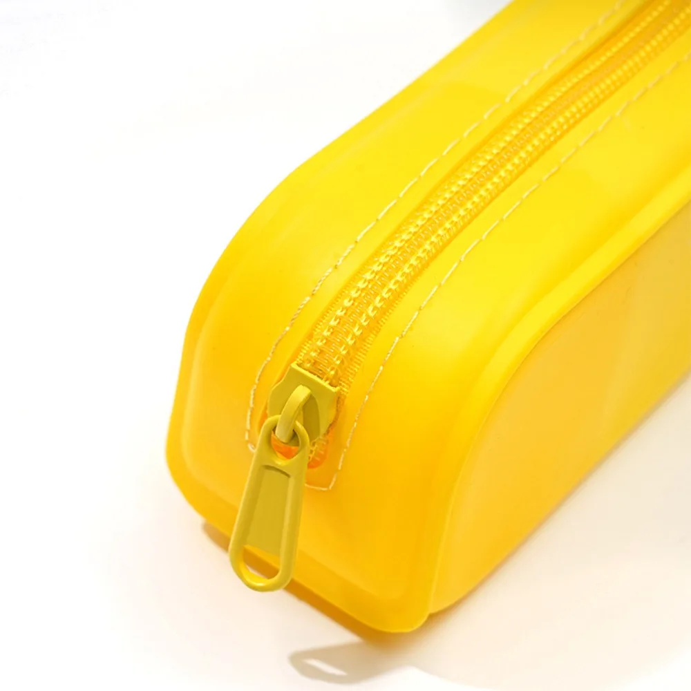 The New Hot-selling Gradient Color Silicone Pencil Case Portable Simple Large-capacity Pencil Case Cute and Simple 20cm
