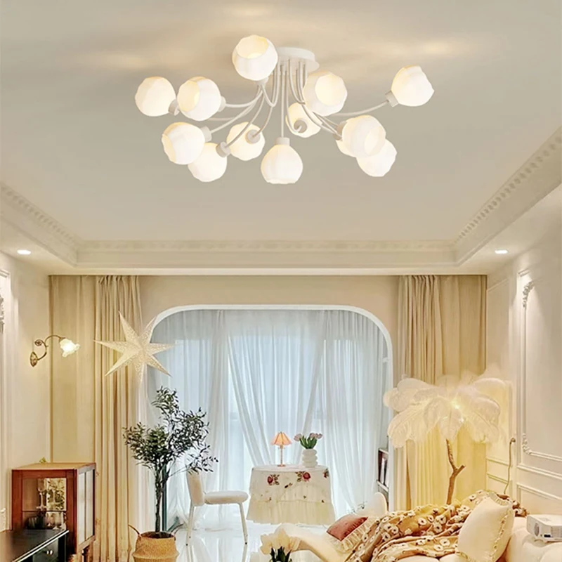 

LED Hanging Lamps for Bedroom Modern Simple Chandelier Lamp Creative Pendant Light for Living Room Study Lighting Home Decor