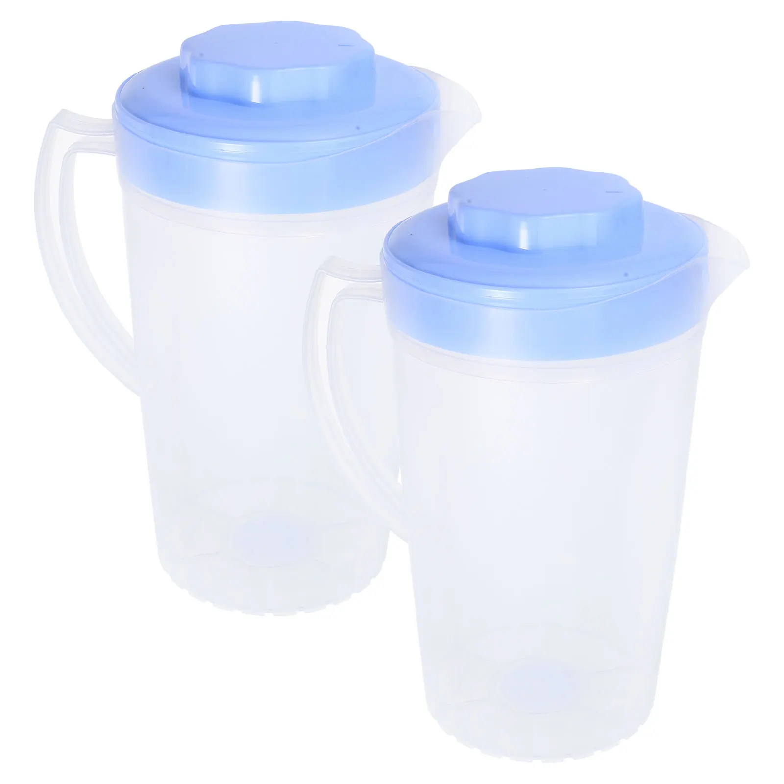 

2 Pcs Cold Water Bottle Drink Jug Beverage Jugs Juice Kettle Decanter Pitcher Pp Pitchers for Drinks with Lid