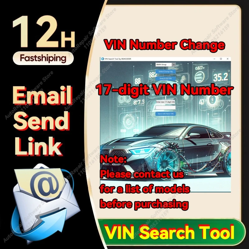 

VIN Search Tool Change the VIN Number of the ECU Chip Tuning File for BMW/PSA/BEN-Z/JLR/VW/Toyota Support Many Car Brands