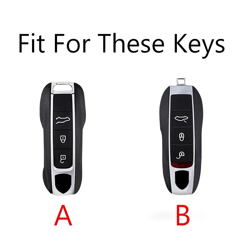 TPU Car Key Case Cover Shell Keychain Fob For Porsche Panamera Spyder Carrera Macan Cayman Cayenne 911 970 981 991 Accessories