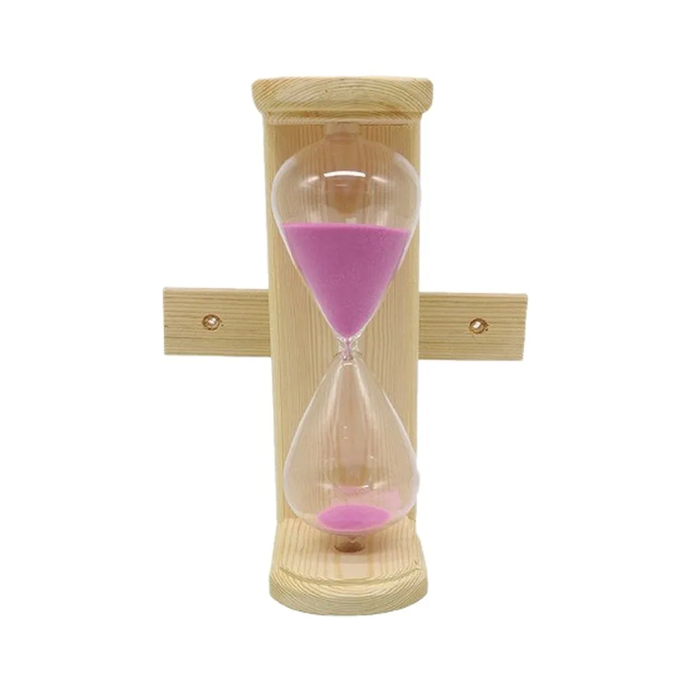 Analog 15 Minute Timer Using Natural Wood and Heat Treated Glass for Cooking Breathwork Sensory Play and Time Bound Tasks