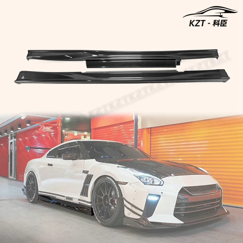 

For Nissan R35 Gtr 08-17 Ts17 Style Side Skirt Carbon Fiber