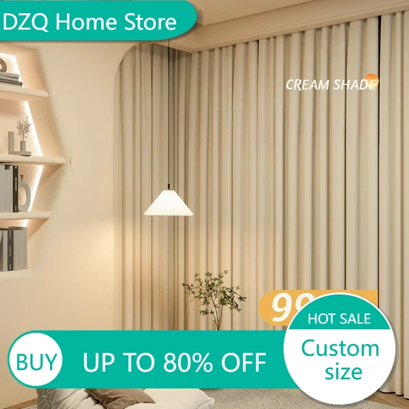 

Modern Living Room Large Curtains Light Luxury Bedroom Full Blackout Curtain Hotel Sunscreen Drape Thick Drapes High Shading 90%