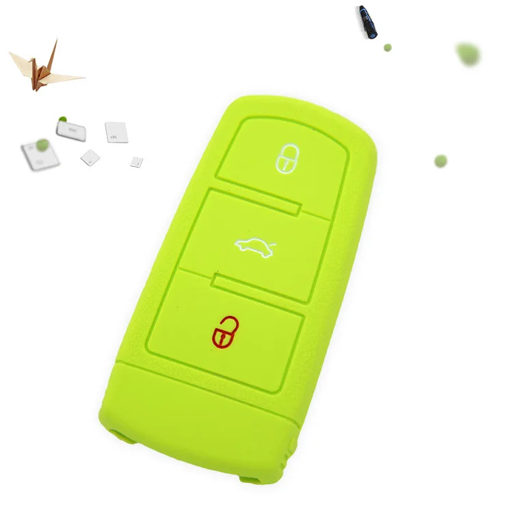 

Suitable for Volkswagen Magotan Smart 3-button Silicone Key Cover Passat CC Key Bag Car Remote Control Protective Cover