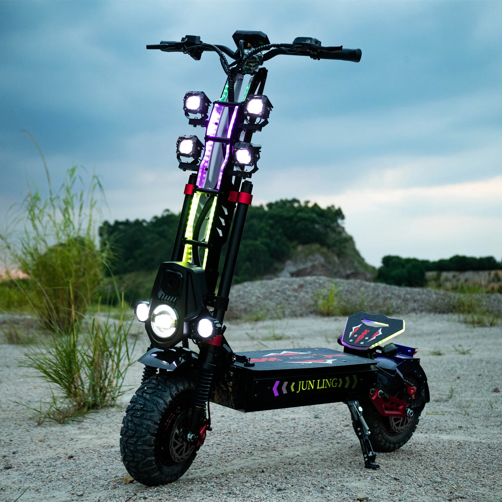 

US Stock JL86 10000W Powerful Electrical Kick Scooter with 13inch Fat All-Terrain Tires 55MPH Electric Scooter
