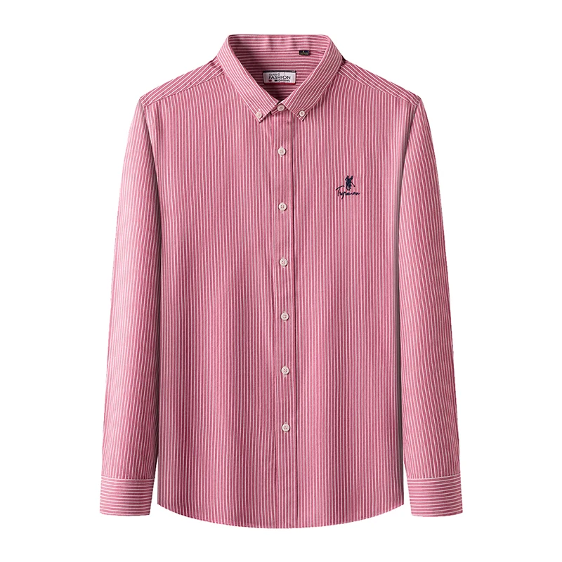 

2025 New Style Men's Autumn High-quality Fashion Casual Business Shirt with Small Horse Logo for Young and Middle-aged People