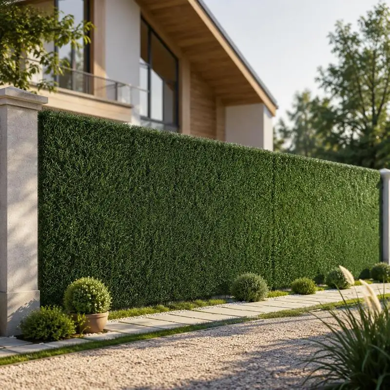 Clôture de jardin artificielle verte 100 x 600 cm, en fil plastique robuste, texture herbe naturelle, écran décoratif durable