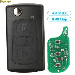 Jingyuqin Control remoto de llave de coche Gernuine piezas 433Mhz ID48 para Great Wall Haval Hover H3 H5 3 botones después del mercado