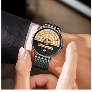 Unusual Creativity Casual Fashion Sport Watches Men's Silver Mesh Band Automatic Date Quartz Watch Watches 2023 12 Main Sales Different Watch - №2