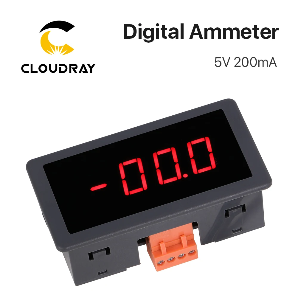 Cloudray  5V 200mA LED DIgital Ammeter Voltage Current Meter Volt Detector Tester Monitor Panel for Co2 Machine Power System