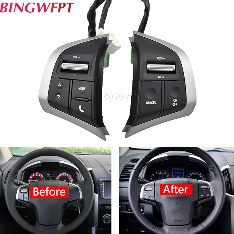 NEW For Isuzu D-Max 2015-2019 MU-X For Chevrolet Dmax 2019 Steering Wheel Switch Cruise Audio Volume Remote Control Button