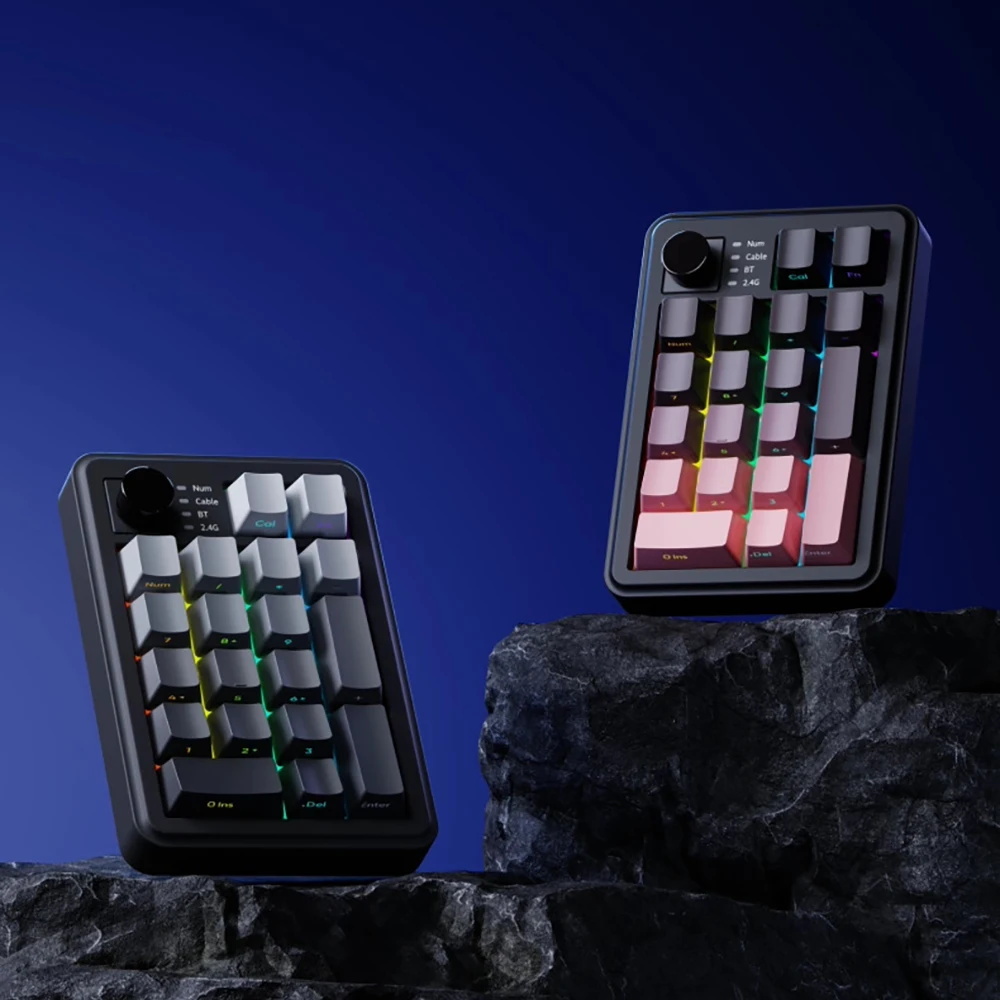 

Номерная клавиатура с возможностью горячей замены Numpad NK20PAD Беспроводная цифровая клавиатура Механическая горячая замена Bluetooth Трехрежимное подключение Мини-клавиатура