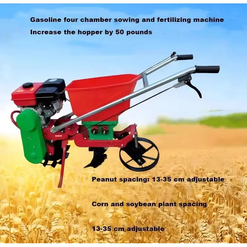 Farm Engine Precise Seeder And Fertilizer Planter Walk Behind One Row Corn Seed Seedling Planting Machine For Sell