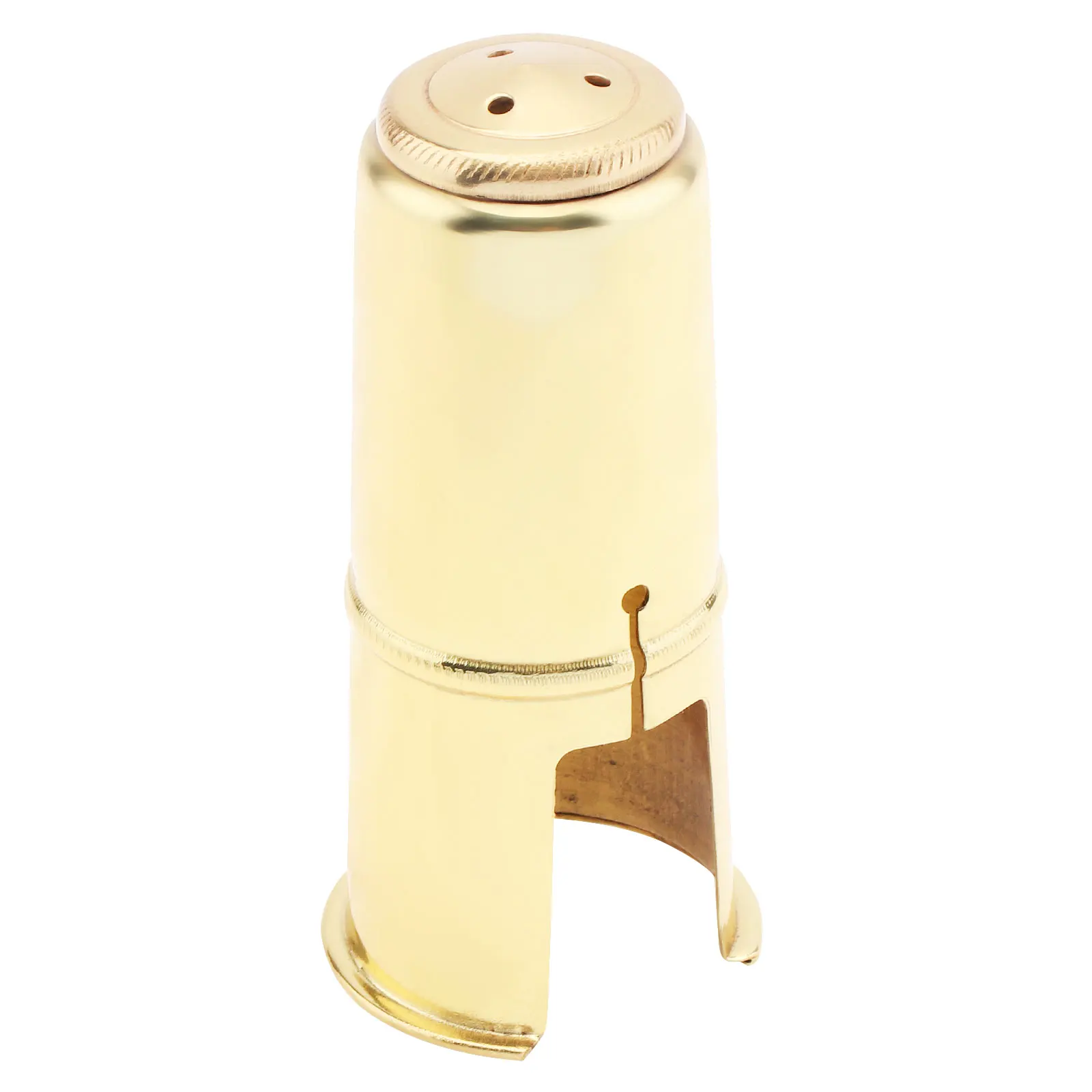 Alto Saxophone Mouthpiece Cap Brass Gold  Plated Protective Cap for Leather Sax Mouthpiece Metal Ligature Tools