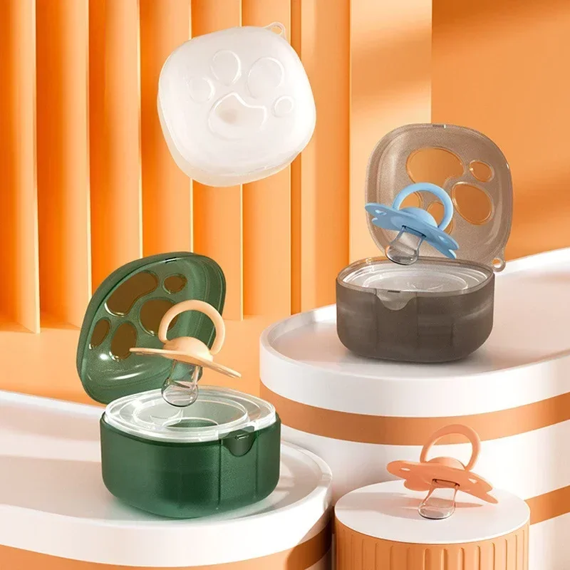 Porte-sucette en silicone sans BPA pour bébé, boîte à sucette de dessin animé, boîte à sucette, étui de rangement anti-poussière, qualité alimentaire, continents