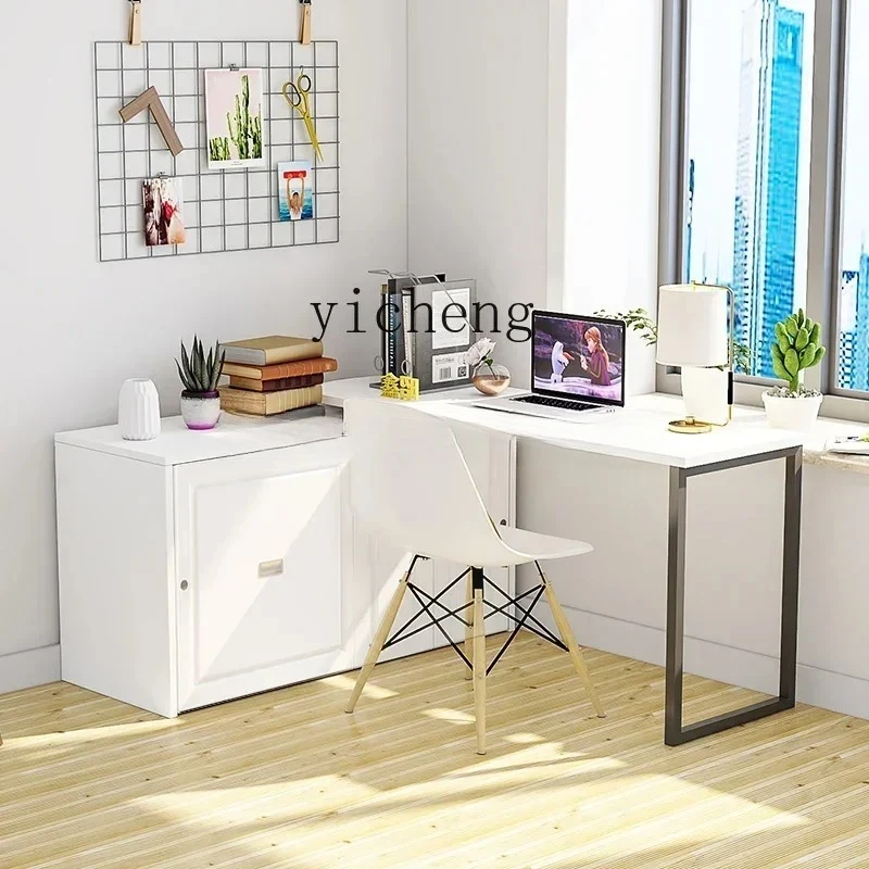 CJ-2 Multifunctional modern computer desk bookcase combination invisible folding lunch break bed