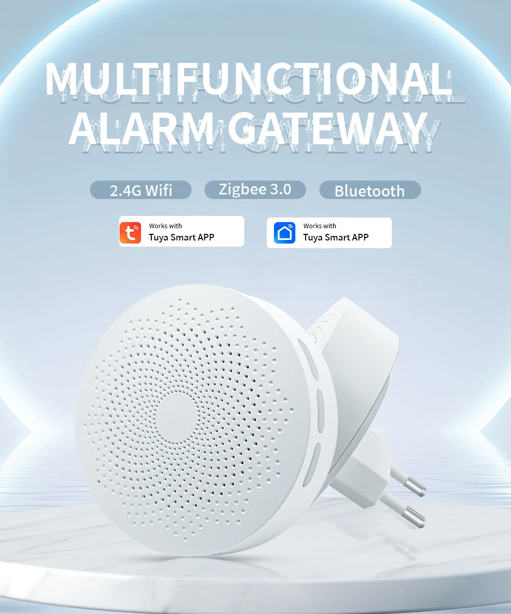 MEIAN Tuya Alarm Gateway Zigbee Alarm Gateways Wireless Intelligent Alarm Mainframe