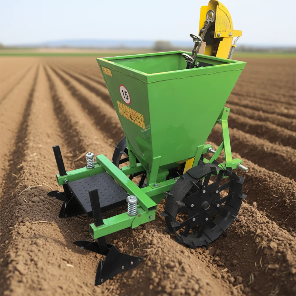 Mini Agricultural Tractor with 3-Point Linkage High Productivity 2-Row Potato Planter Seeder