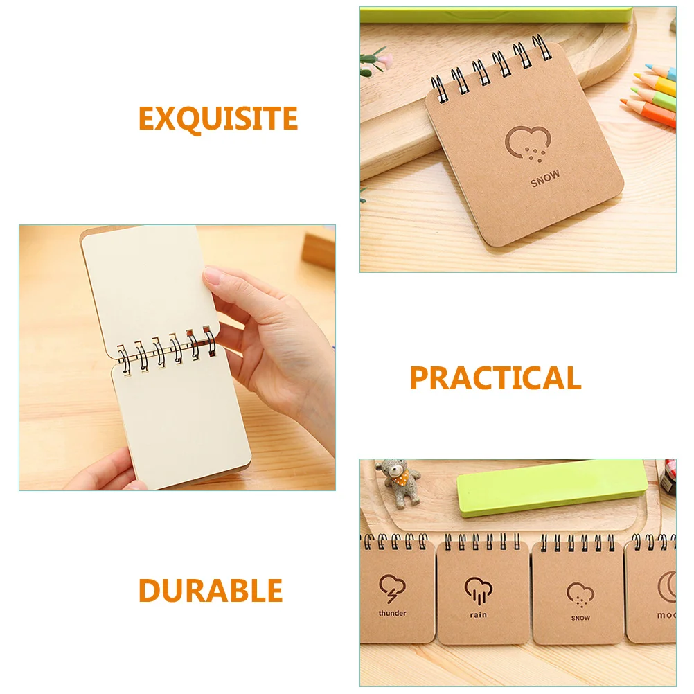4 Pcs Electronic Notebook Travel Pocket Notebooks Notepad Paper Small Memo Office Accessories