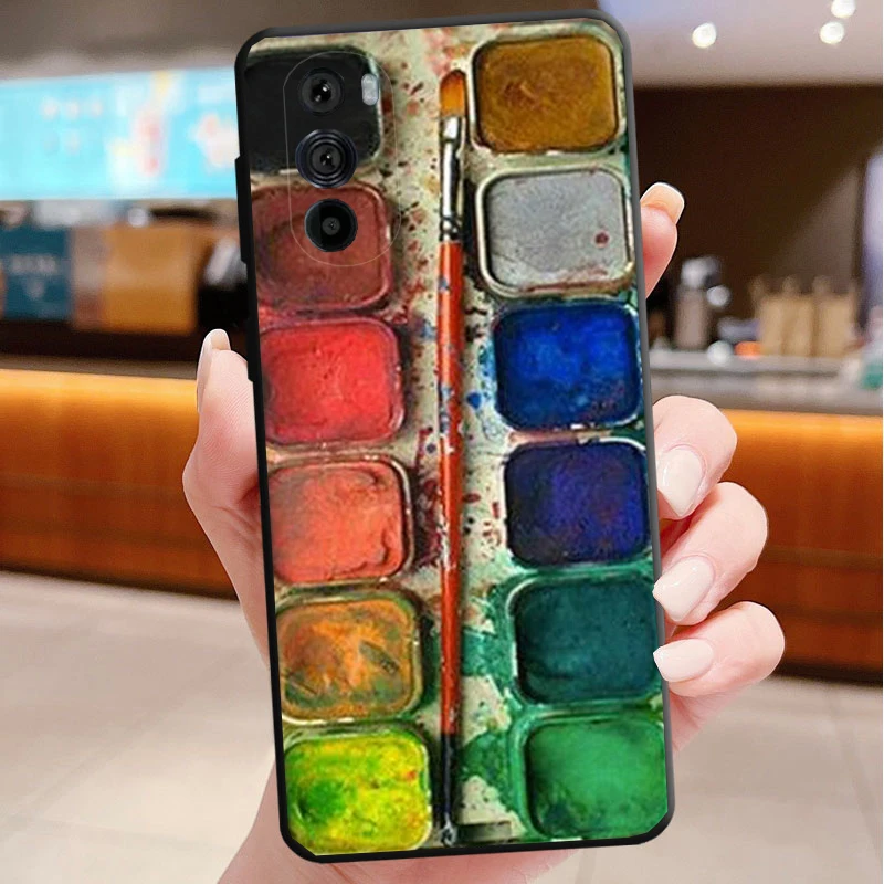 모토로라 엣지 50 40 프로 60 50 40 30 울트라 네오 퓨전 모토 G85 G72 G53 G54 G84 G13 G32 페인트 팔레트 박스 폰 케이스