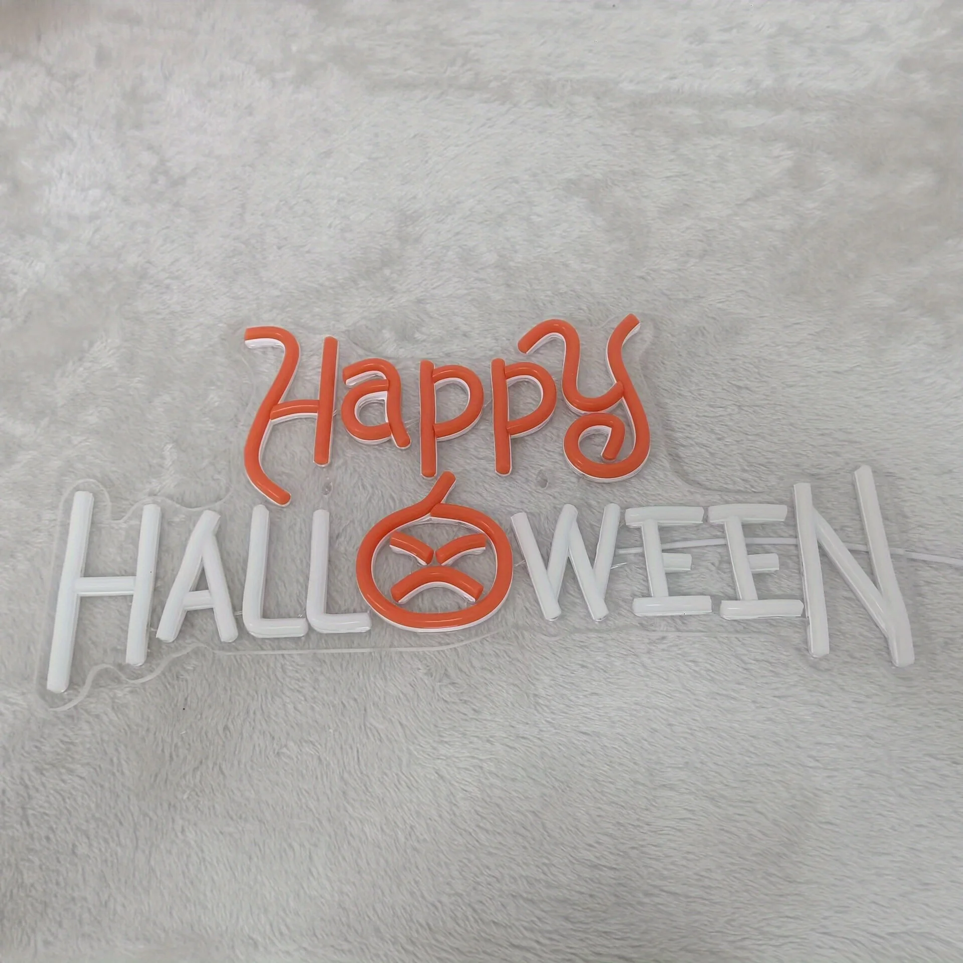 Świecący neonowy znak LED na Halloween z dynią, neonowy lampka zasilana przez USB, ściemnialna, idealna do dekoracji domu, na imprezę, do okna, prezent na Halloween.