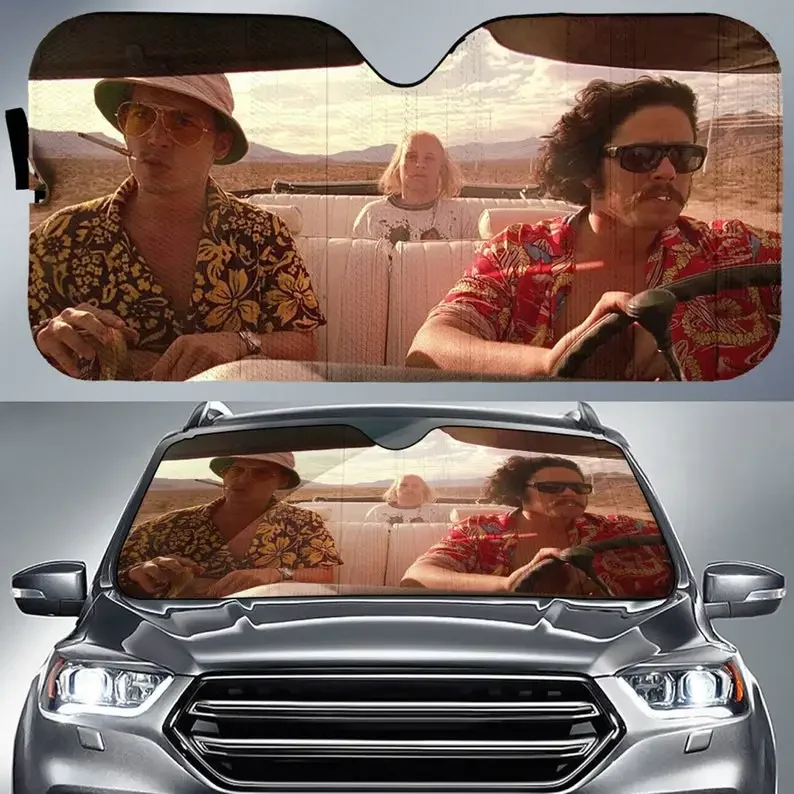 Fear and Loathing in Las Vegas Movies Johnny Depp Mark Harmon Car Sun Shade, Windshield, Car Accessories